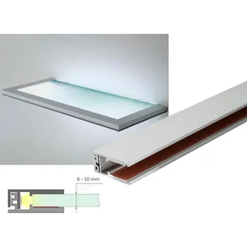 LED páska Ledshopik LED profil na sklo KRAV-810 - LED profil KRAV-810 - 1m