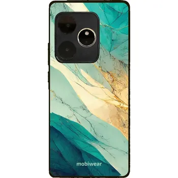 Lesklý kryt Mobiwear Glossy - Realme GT 6 5G - G024G - Zlatavý a zelenkavý mramor (Prémiové lesklé pouzdro, obal, kryt Mobiwear Glossy na mobil Realme GT 6 5G - G024G - Zlatavý a zelenkavý mramor, materiál Plast + TPU silikon - krytí po všech stranách,)