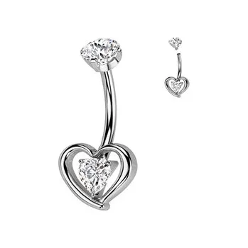 Piercing TIT1352-C Piercing do pupíku - TITAN, barva: čirá