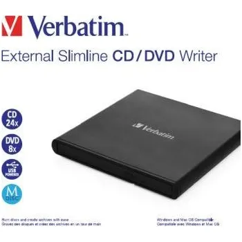 Mechanika VERBATIM externí mechanika Slimline CD/DVD Writer USB - without NERO