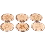 Dřevěné podtácky k obháčkování - vánoční motivy Zvolte variantu: 15 cm