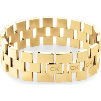 Náramek Calvin Klein Masivní pozlacený náramek Geometric 35000244 + 2 měsíce na vrácení zboží