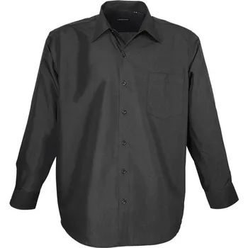 Pánská košile LAVECCHIA košile pánská HLA1314-01 nadměrná velikost černá 7XL