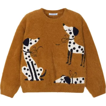 MAYORAL dívčí svetr dalmatin hnědá vel. 110 cm