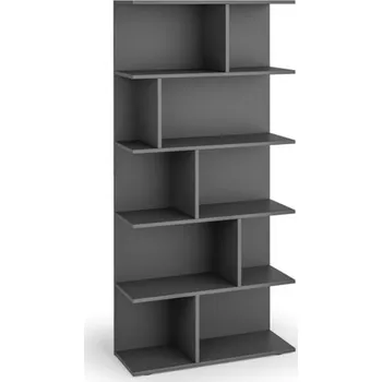 Knihovna Knihovna CASCADE, 1766 x 800 x 300 mm, grafit