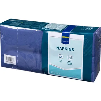 Papírový ubrousek METRO PROFESSIONAL Ubrousky 2-vrstvé 33x33cm modré 250 ks