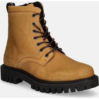 Oblečení a móda Kožené boty Tommy Hilfiger CASUAL HILFIGER CHUNK Z NBK BOOT FM0FM05149 hnědá 82X, EUR 41