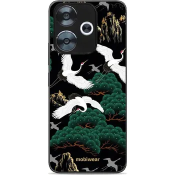 Lesklý kryt Mobiwear Glossy - Xiaomi Redmi 13 - G042G - Jeřábi (Prémiové lesklé pouzdro, obal, kryt Mobiwear Glossy na mobil Xiaomi Redmi 13 - G042G - Jeřábi, materiál Plast + TPU silikon - krytí po všech stranách, neošoupatelný potisk, tenké provedení,)