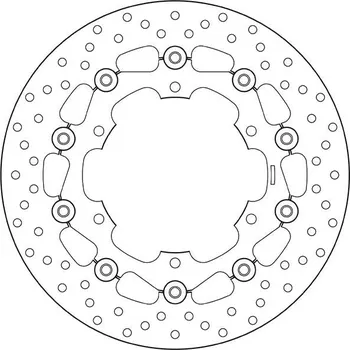 Brzdový kotouč Plovoucí brzdový kotouč BREMBO Oro - 78B40830 YAMAHA VMX-12 Vmax 1993-2002