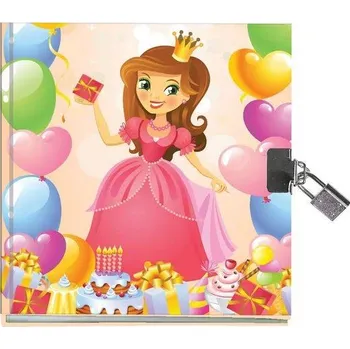 Zápisník Deníček se zámkem s motivem princezny