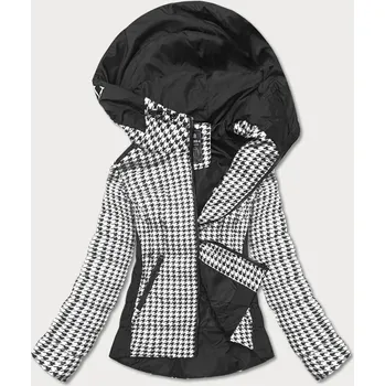 Dámská cargo bunda Černo-bílá dámská vzorovaná bunda 4326 SPEED.A, odstíny bílé XL (42) i392_19376-53