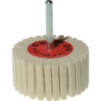 Brusný kotouč SKDS LKF60306 - Kotouč leštící pr. 60 x 30 mm upínací stopka pr. 6 mm, lamelový, filcový