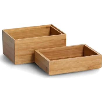 Úložný box Sada úložných boxů, 2 kusy, bambus 13319