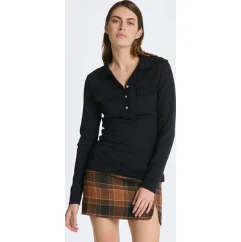 Dámská košile POLOKOŠILE GANT SLIM POLO JERSEY SHIRT EBONY BLACK