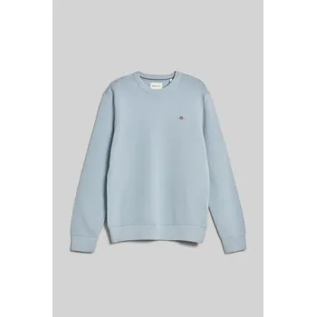 Pánský svetr SVETR GANT TEXTURED COTTON C-NECK STORMY SEA