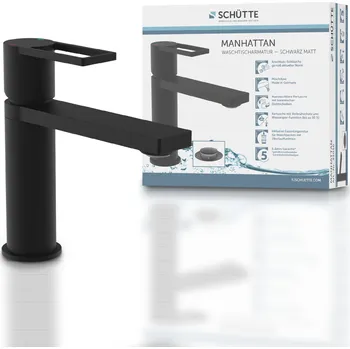 Sprchový set MANHATTAN umyvadlová baterie, koupelnová baterie s výsuvným odpadem, výsuvná odpadní zátka, chromová umyvadlová baterie | 33016