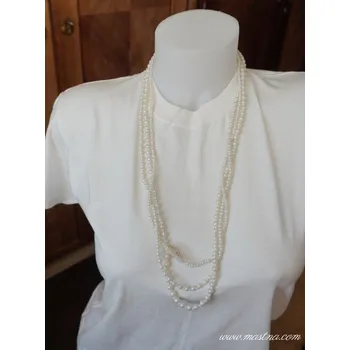 Korále perličkové třířadé