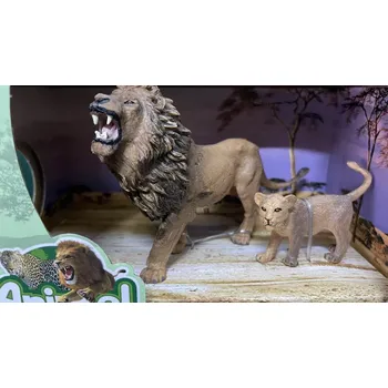 Lev a lvíče sada Animal World