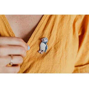 Šperk BeWooden Dřevěná brož - Papuchalk