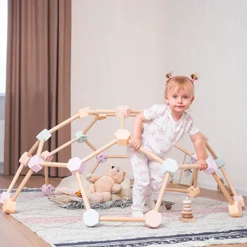 Dětské hřiště Montessori Furniture Montessori dětská prolézačka SPIDER vel.S pastel
