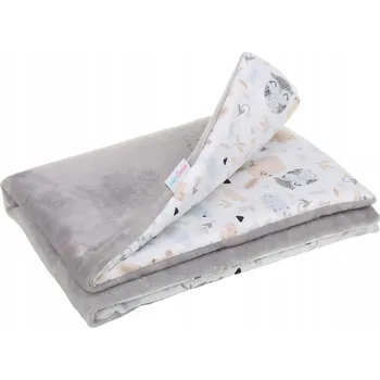 Dětská deka Dětská deka Babymam 50 x 75 cm šedá se zvířátky