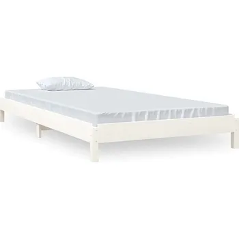 Postel Stohovatelná postel z masivní borovice 90 x 200 cm bílá