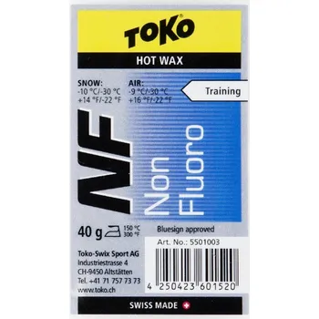 Lyžařský vosk vosk TOKO NF Hot Wax blue 40g -10/-30°C
