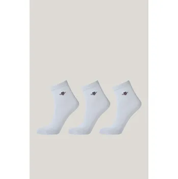 PONOŽKY GANT SHIELD SOCKS 3-PACK WHITE