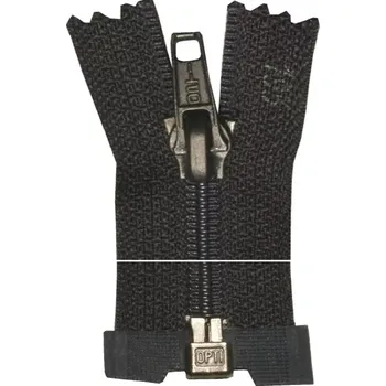 Zip Spirálový zip, dělitelný - 195cm - tmavě modrý - Opti-lon - BALENÍ 10 ks