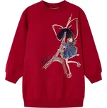 MAYORAL dívčí mikinové šaty DR Eiffelova věž červená vel. 110 cm