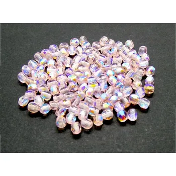 Dětské navlékací korálky CZ Broušené korálky, 4mm, barva 70110/28701 - 30ks