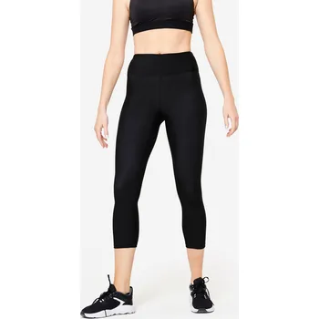 Dámské legíny DOMYOS Dámské 7/8 fitness legíny L ČERNÁ