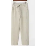 Plážové pánské kalhoty ze lnu a bavlny Barva: Khaki, Velikost: XL