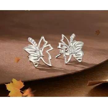 Náušnice For Silver Náušnice Javorový List - Stříbro 925