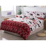 XPOSE® Prodloužené mikroplyšové povlečení LYANA Exclusive - červené 140x220 cm, 70x90 cm, Mikroplyš + Prodloužená možnost vrácení zboží do 50 dnů