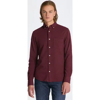 Pánské oblečení KOŠILE GANT REG GMNT DYED PIQUE SHIRT WINE RED