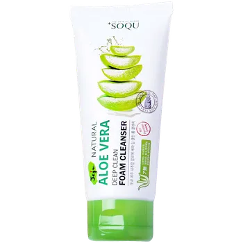 Soqu Aloe Vera čisticí pěna na obličej aloe, 120 ml