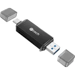 Čtečka karet C-tech UCR-02-AL, USB 3.0 TYPE A/ TYPE C, SD/micro SD
