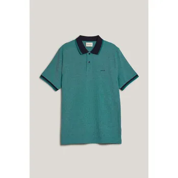 Pánské oblečení POLOKOŠILE GANT 4-COL OXFORD SS PIQUE LAGOON BLUE