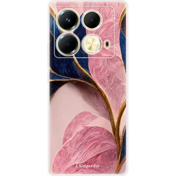 Pouzdro na mobilní telefon Odolné silikonové pouzdro iSaprio - Pink Blue Leaves - Infinix Note 40
