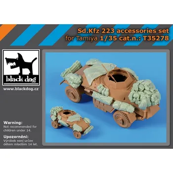 Plastikový model Blackdog 1/35 Sd.kfz 223 accessories set