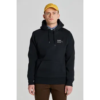 Pánská mikina MIKINA GANT SMALL GRAPHIC HOODIE BLACK