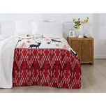 XPOSE® Mikroplyšová deka LYANA s beránkem - červená 140x200 cm, Mikroplyš s beránkem + Prodloužená možnost vrácení zboží do 50 dnů