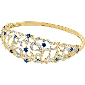 Náramek Zlatý náramek s brilianty a safíry - ryzost 585 - 220.192