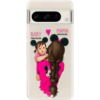 Pouzdro na mobilní telefon Odolné silikonové pouzdro iSaprio - Mama Mouse Brunette and Girl - Google Pixel 8 Pro