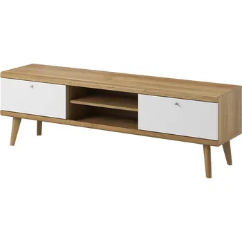 Televizní stolek Televizní stolek 160 cm PAVLIS - dub riviera / bílý
