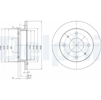 Brzdový kotouč Brzdový kotouč DELPHI BG3337