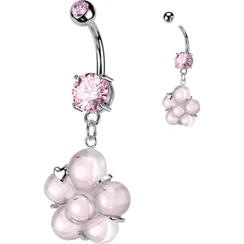 Piercing Šperky4U Piercing do pupíku s kytičkou - WP0072-P