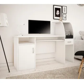 Psací stůl Počítačový stůl MARIUSZ - bílý