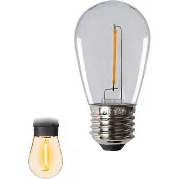 Žárovka Kanlux Malá LED žárovka E27 teplá bílá 0,5W mini filament čirá ST45 26045